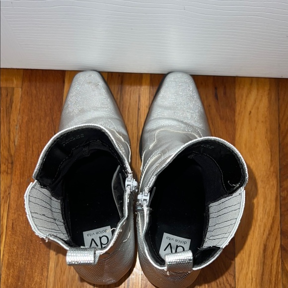 DV by Dolce Vita Metallic Silver Ankle Booties - Picture 5 of 8